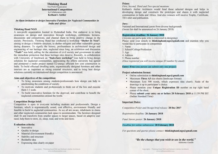 Thinking Hand International Competition Brief