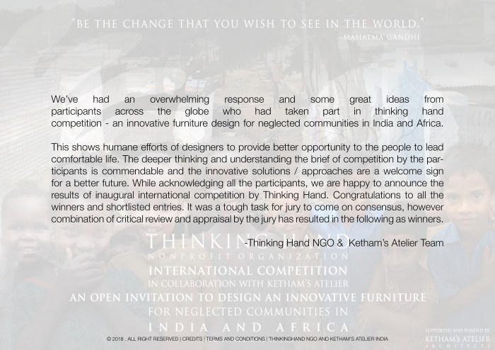 Press Release _ Competition Results 2018_Thinking hand ngo and Kethams Atelier2